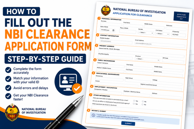 NBI Clearance Application Form