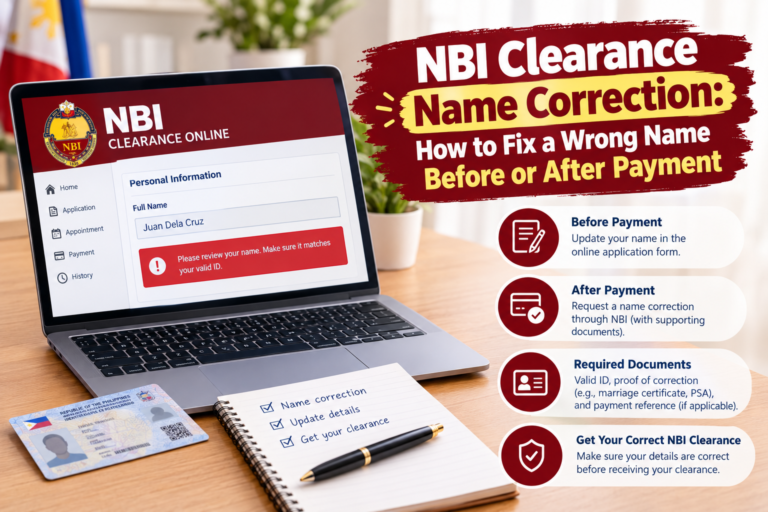 NBI Clearance Name Correction